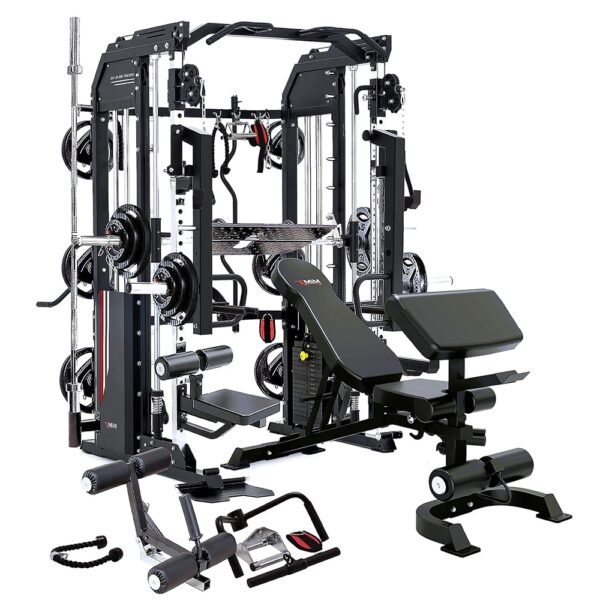 MiM USA Hercules EX, All-in-One Gym Trainer w/ 400 Lb Weight Stack, Full Attachment, Lifetime Warranty