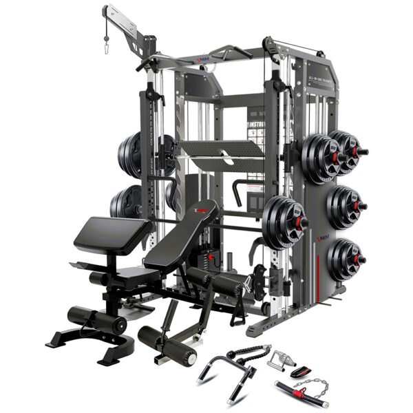 MIM USA Hercules Pro, All-In-One Home Gym, 400 Pounds Weight Stack & Adjustable Pulley Ratio (1:1 - 2:1)