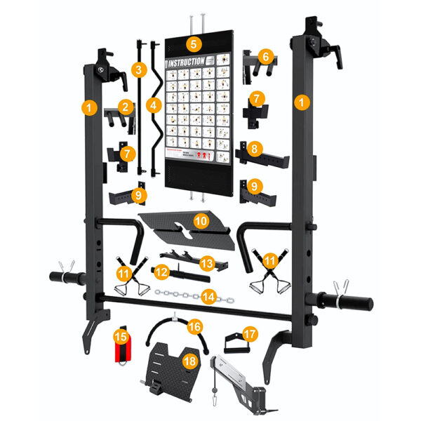 MIM USA Hercules Pro, All-In-One Home Gym, 400 Pounds Weight Stack & Adjustable Pulley Ratio (1:1 - 2:1) - Image 7