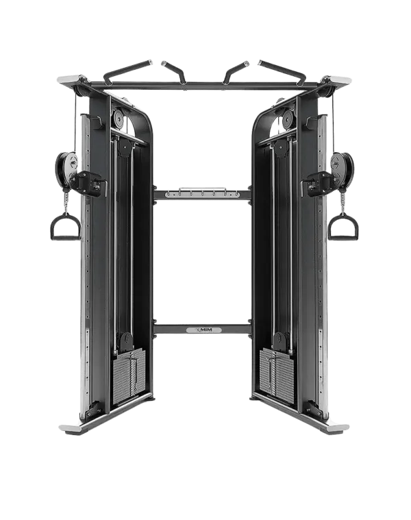 Dual adjustable cable crossover gym machine
