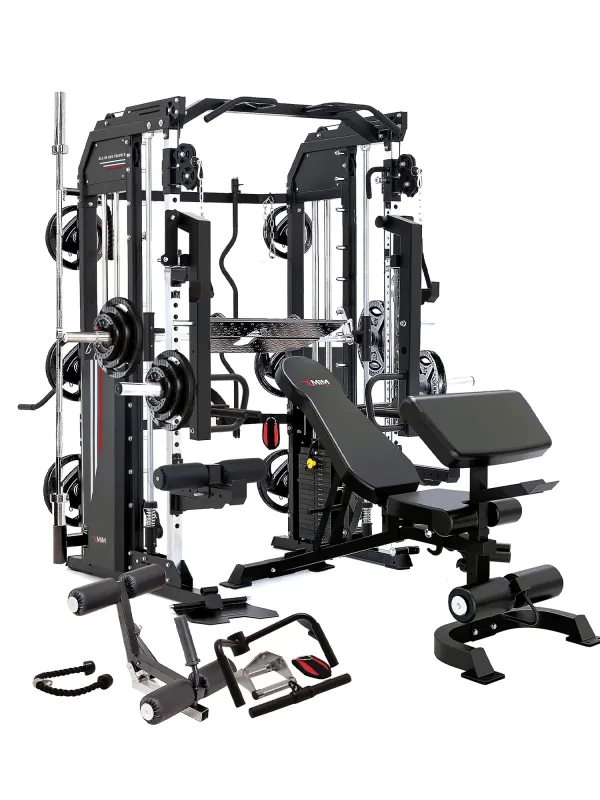 All-in-one home gym workout equipment set