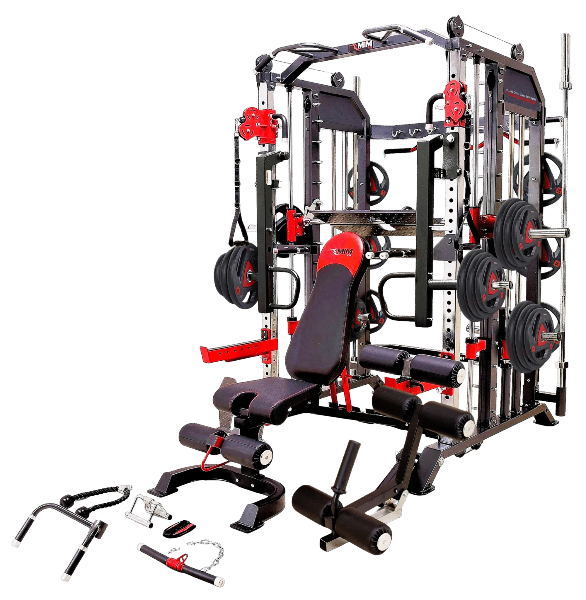 Multi-functional home gym fitness equipment